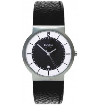 Uhrenarmband BOCCIA Titanium Slim 3514-08 | schwarz