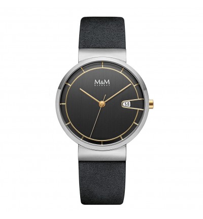 Uhrenarmband M&M Damenuhr Day Date M11953-465, schwarz