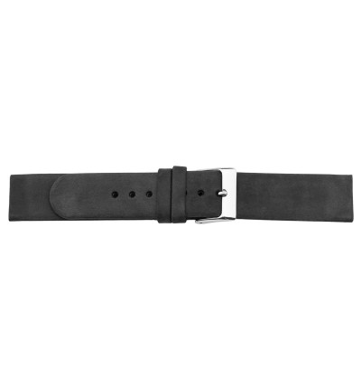 schwarzes Vintagelederarmband, 14-22 mm, geeignet für Skagen- und Bering-Uhren mit verschraubten Armband