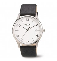 Uhrenarmband BOCCIA Titanium Slim 3585-01 | schwarz