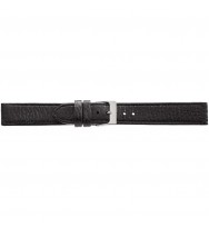 Uhrenband Schwarz genarbt, Hirsch E-H-8848