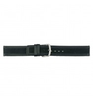Uhrenband Schwarz Velour- und Glattleder, Balance, 3848