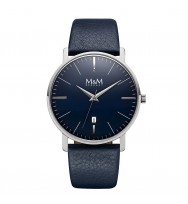 Uhrenarmband M&M Herrenuhr New Classic M11928-848, dunkelblau
