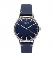 Uhrenarmband für M&M Herrenuhr New Classic M11952-848, dunkelblau