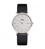 Uhrenarmband M&M Herrenuhr New Flat Line M11909-442, schwarz