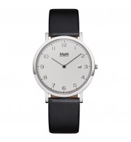 Uhrenarmband M&M Herrenuhr New Flat Line M11909-443, schwarz