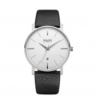 Uhrenarmband M&M Herrenuhr New Classic M11928-442, schwarz
